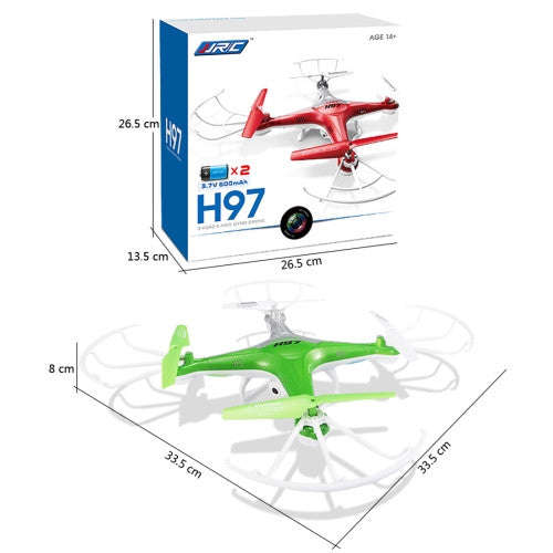 JJRC H97 Gyro 4-Channel 2.4GHz Drones RC Quadcopter with LED Light & 0.3MP Camera(Green)