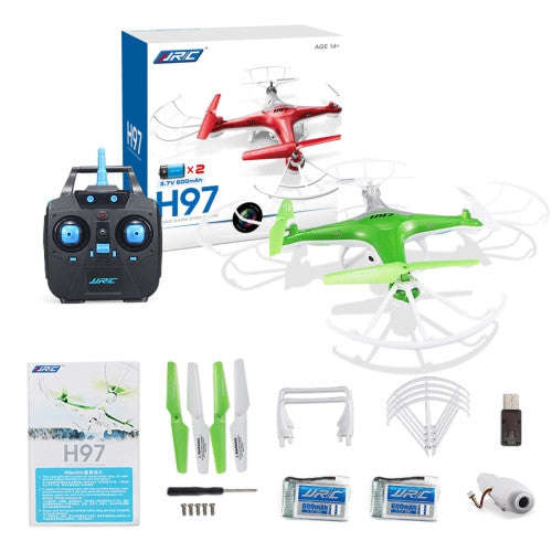 JJRC H97 Gyro 4-Channel 2.4GHz Drones RC Quadcopter with LED Light & 0.3MP Camera(Green)