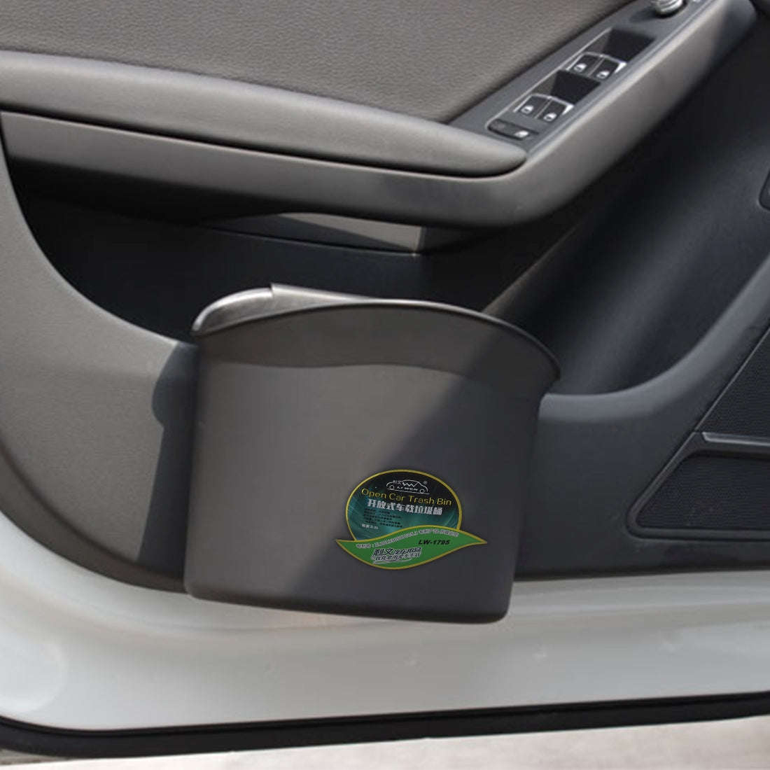 2.0L LW-1795 Universal Open Car Trash Bin with Hanger Clip