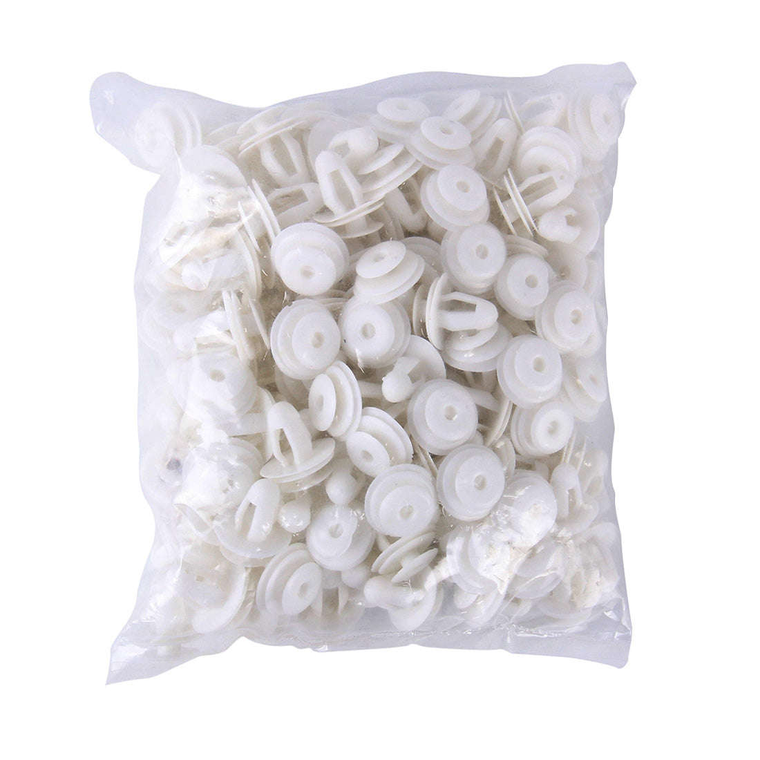100 PCS Hole Plastic Rivets Fastener Push Clips(White)