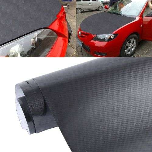 5D High Gloss Carbon Fiber Car Vinyl Wrap Sticker Decal Film Sheet Air Release Size: 152cm x 50cm...