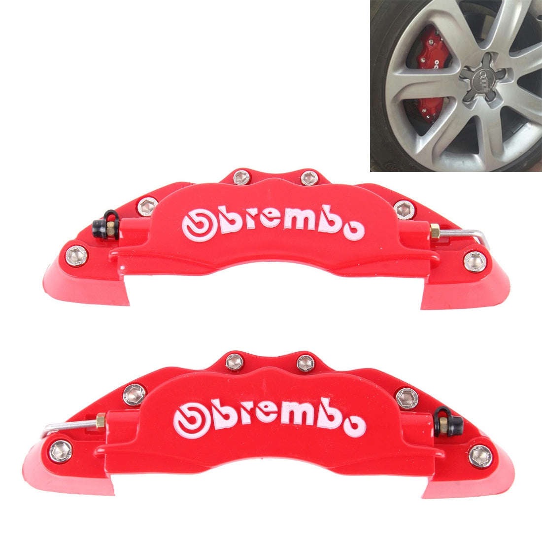 2 PCS Brembo High Performance Brake Decoration Caliper Cover Big Size(Red)