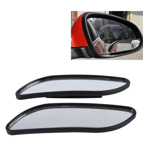 3R-067 2 PCS Car Blind Spot and Wide Rear View Wide Angle Ajustable Mirror(Black)