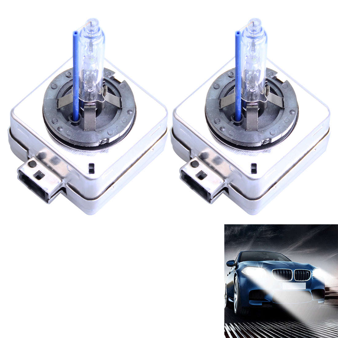 2 PCS D1S 35W 3800 LM 4300K HID Bulbs Xenon Lights Lamps DC 12V(White Light)
