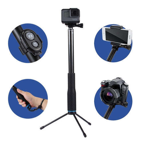 Anti-skid Extendable Self-portrait Handheld Telescopic Monopod Holder Set with Phone Remote Contr...