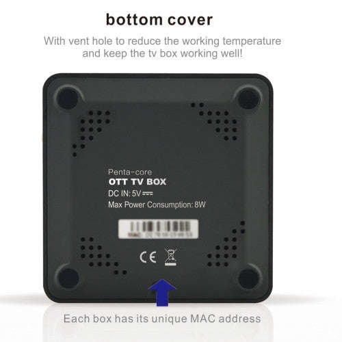 MECOOL HM8 4K UHD Smart TV Box with Remote Controller, Android 6.0 Amlogic S905X Quad Core Cortex...