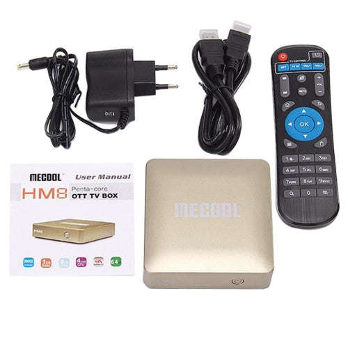 MECOOL HM8 4K UHD Smart TV Box with Remote Controller, Android 6.0 Amlogic S905X Quad Core Cortex...