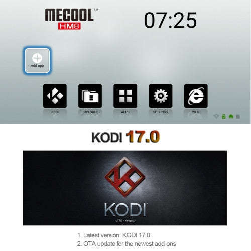 MECOOL HM8 4K UHD Smart TV Box with Remote Controller, Android 6.0 Amlogic S905X Quad Core Cortex...