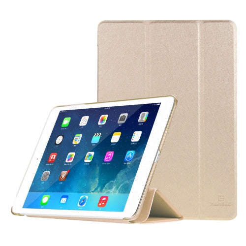 HAWEEL 3-folding Smart Case Clear Back Cover with Holder for iPad mini 3 / 2 / 1(Gold)