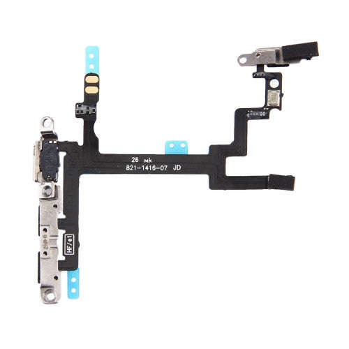 iPartsBuy for iPhone 5 Power Button & Volume Button Flex Cable with Brackets