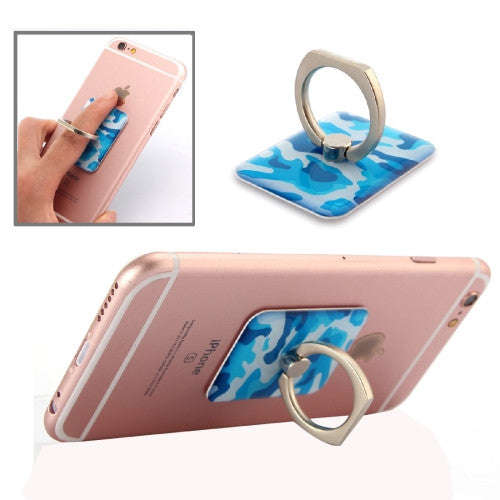 Universal Blue Camouflage Pattern Ring Phone Holder for iPhone / Huawei / Samsung / HTC / Sony / ...