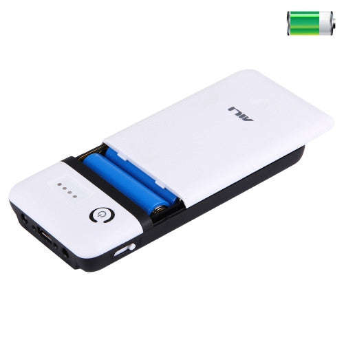 Portable 20400mAh 6 x 18650 Batteries Plastic Power Bank Shell Box with USB Output & Indicator Li...