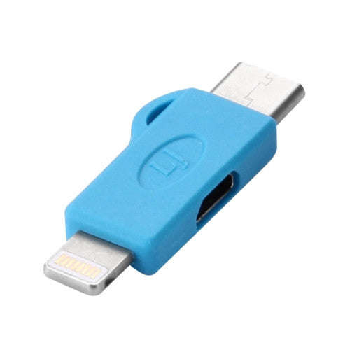 Micro USB Female to 8 Pin & USB 3.1 Type C Male Converter Adapter for iPhone Google LG Huawei Let...