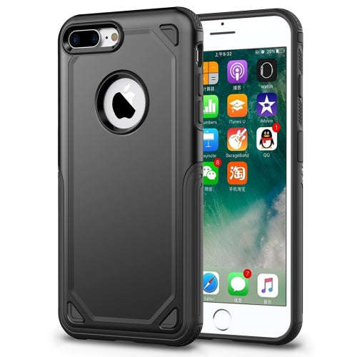 iPhone 8 Plus Case, iPhone 7 Plus Case, Shockproof Rugged Armor Protective Case(Black)