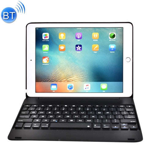 For iPad Pro 9.7 inch Horizontal Flip Aluminum Alloy Case + Bluetooth Keyboard(Black)