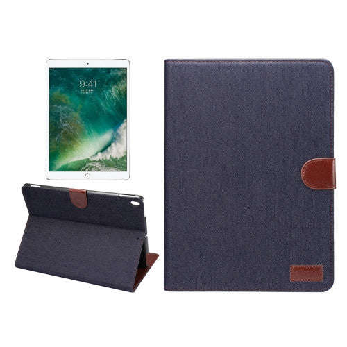 For iPad Pro 10.5 inch Denim Cloth Texture Surface Horizontal Flip Leather Protective Case with H...