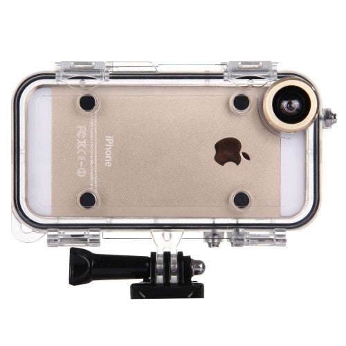 HAMTOD for iPhone 5 & 5S & SE Extreme Sports Waterproof Case with 170 Degrees Wide Angle Lens Com...