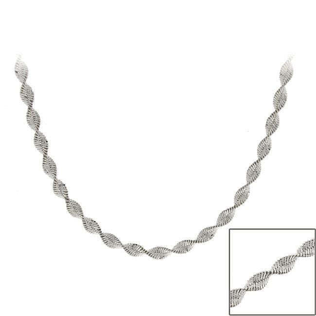 **Italian Import**925 Sterling Silver 55cm Magic Satin Twist Necklace