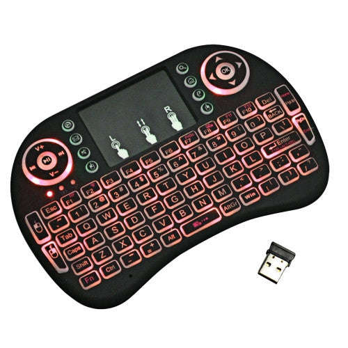 mini i8 Air Mouse 92-keys QWERTY 2.4G Wireless Backlight Keyboard with Touchpad for Android TV Bo...