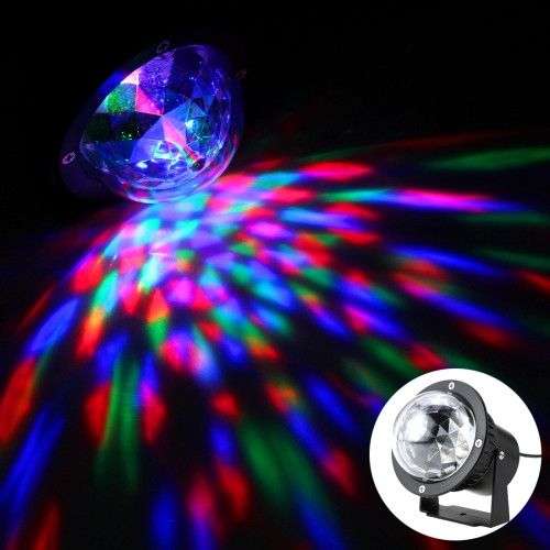 3W 3 LEDs RGB IP65 Waterproof LED Outdoor Lawn Garden Mini Crystal Magic Ball Stage Light for Dis...
