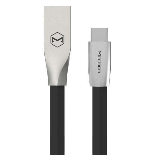 Mcdodo CA-1211 1m 2.4A Type-C to USB 2.0 Kirsite Cover TPE Data Sync Charging Cable with Silver M...