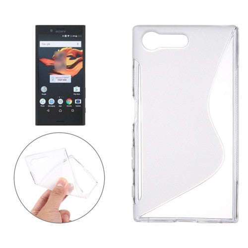 For Sony Xperia X Compact S-Shaped Soft TPU Protective Cover Case(Transparent)