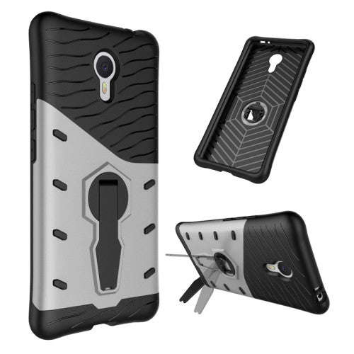 Meizu M3 Note Shock-Resistant 360 Degree Spin Tough Armor TPU+PC Combination Case with Holder (Si...