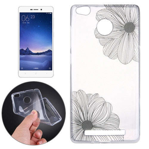 Xiaomi Redmi 3S Sunflower Pattern TPU Soft Protective Back Cover Case