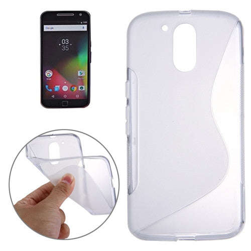 For Motorola Moto G (4rd gen) & G (4rd gen) Plus S-Shaped Soft TPU Protective Cover Case(Transpar...