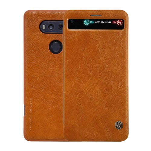 NILLKIN QIN Series For LG V20 Business Style Horizontal Flip Leather Case with Call Display ID & ...