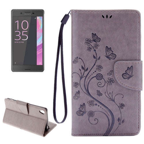 For Sony Xperia XA Butterflies Embossing Horizontal Flip Leather Case with Holder & Card Slots & ...