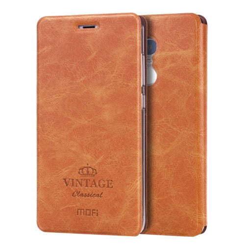 MOFI VINTAGE Xiaomi Redmi Note 4 Crazy Horse Texture Horizontal Flip Leather Case with Card Slot ...