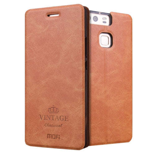 MOFI VINTAGE Huawei P9 Crazy Horse Texture Horizontal Flip Leather Case with Card Slot & Holder &...