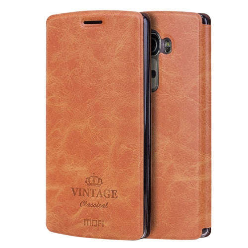 MOFI VINTAGE for LG G4 Crazy Horse Texture Horizontal Flip Leather Case with Card Slot & Holder(B...