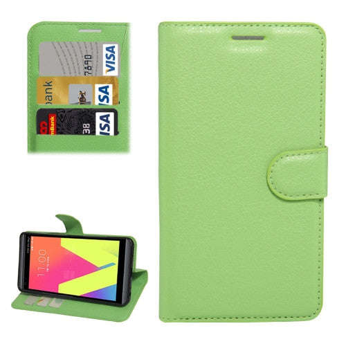 For LG V20 Litchi Texture Horizontal Flip Leather Case with Holder & Card Slots & Wallet(Green)