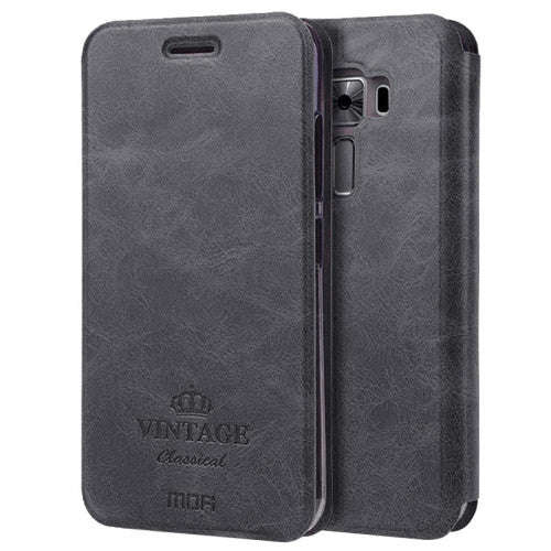 MOFI VINTAGE for Asus ZenFone 3 / ZE520KL Crazy Horse Texture Horizontal Flip Leather Case with C...