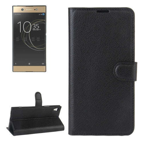 For SONY Xperia XA1 Ultra Litchi Texture Horizontal Flip Leather Case with Holder & Card Slots & ...