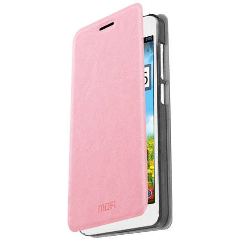 MOFI Xiaomi Redmi Note 2 Crazy Horse Texture Horizontal Flip Leather Case with Holder(Pink)