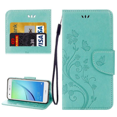 Huawei nova Butterflies Love Flowers Embossing Horizontal Flip Leather Case with Holder & Card Sl...