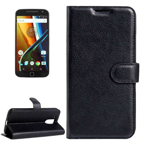 For Motorola Moto G (4rd gen) & G (4rd gen) Plus Litchi Texture Horizontal Flip Leather Case with...