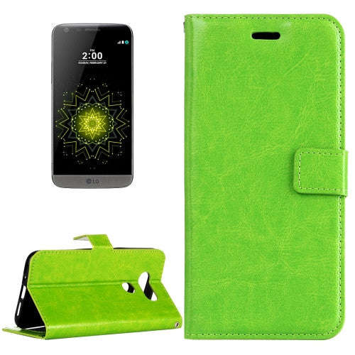 For LG G5 Crazy Horse Texture Horizontal Flip Leather Case with Magnetic Buckle & Holder & Card S...