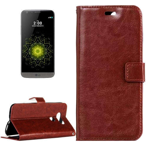 For LG G5 Crazy Horse Texture Horizontal Flip Leather Case with Magnetic Buckle & Holder & Card S...