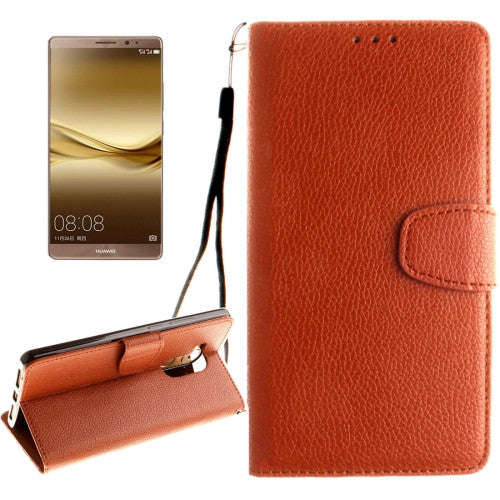 Huawei Mate 8 Litchi Texture Horizontal Flip Leather Case with Magnetic Buckle & Holder & Card Sl...