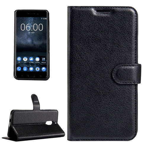 For Nokia 6 Litchi Texture Horizontal Flip Leather Case with Magnetic Buckle & Holder & Card Slot...