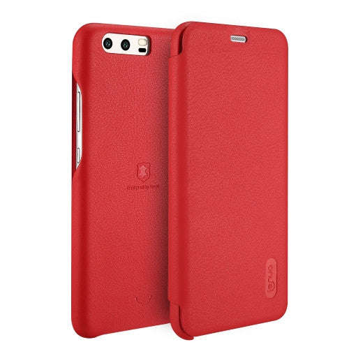 Lenuo Huawei P10 Plus PU+PC Litchi Texture Horizontal Flip Leather Case with Card Slots (Red)