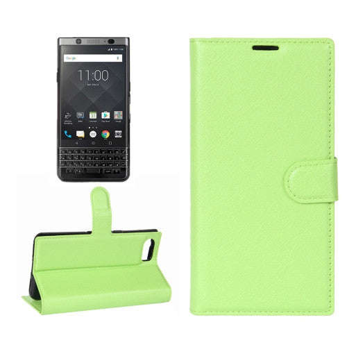For BlackBerry Keyone Litchi Texture Horizontal Flip Leather Case with Holder & Card Slots & Wall...