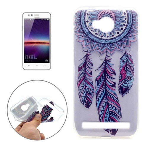 For Huawei Y3 II Windmill Pattern Transparent Soft TPU Protective Back Cover Case