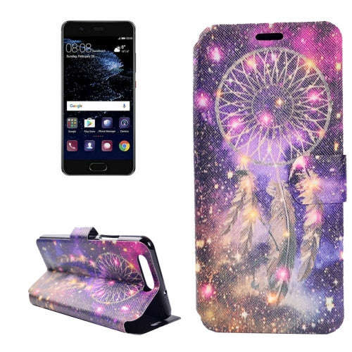 Huawei P10 Painted Bells Pattern Horizontal Flip Leather Case with Holder & Card Slots