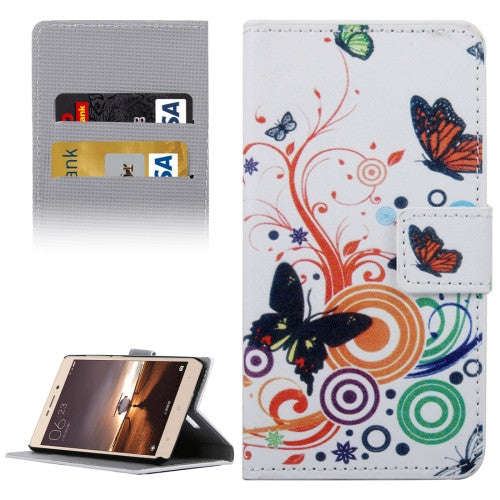 Xiaomi Redmi Note 3 Case, Butterflies Love Flowers Patterns Horizontal Flip Leather Case with Hol...