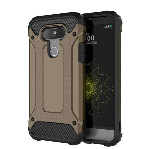 For LG G5 Tough Armor TPU + PC Combination Case(Coffee)